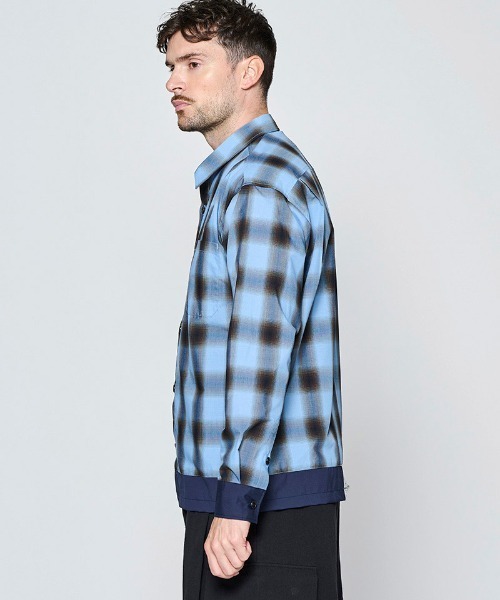 ACANTHUS(アカンサス)の「ms6651- Color Switching Check Shirt チェックシャツ(SH2701)(シャツ/ブラウス・メンズ・ブラック系その他/ブルー系その他・XL/L/M/S)」の6枚目の写真