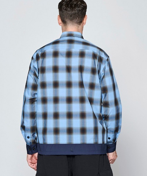 ACANTHUS(アカンサス)の「ms6651- Color Switching Check Shirt チェックシャツ(SH2701)(シャツ/ブラウス・メンズ・ブラック系その他/ブルー系その他・XL/L/M/S)」の7枚目の写真