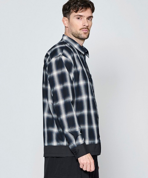 ACANTHUS(アカンサス)の「ms6651- Color Switching Check Shirt チェックシャツ(SH2701)(シャツ/ブラウス・メンズ・ブラック系その他/ブルー系その他・XL/L/M/S)」の11枚目の写真