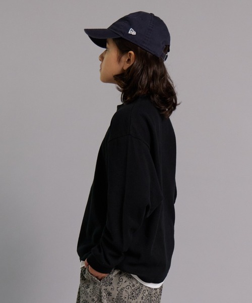 PAIRMANON STREET（ペアマノンストリート）の「【90-160cm】ワッフル ヘンリーネック 長袖Tシャツ【PAIRMANON STREET】（Tシャツ/カットソー・キッズ・オレンジ/ブルー/ベージュ系その他/ブラック・120/130/140/150/160/90/100/110）」の5枚目の写真