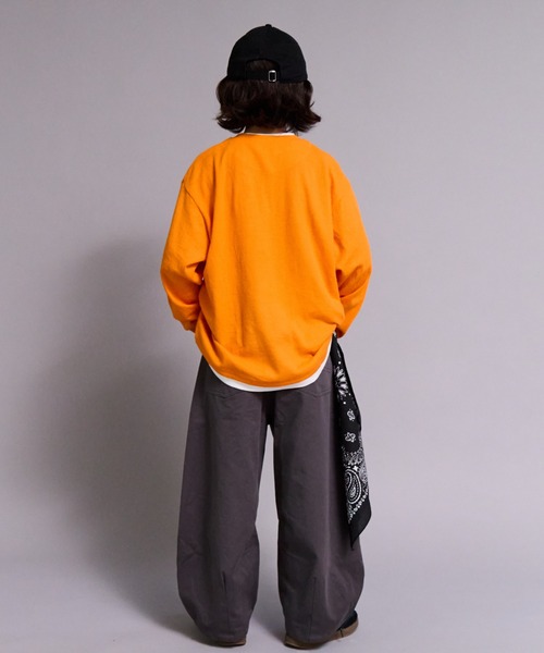 PAIRMANON STREET（ペアマノンストリート）の「【90-160cm】ワッフル ヘンリーネック 長袖Tシャツ【PAIRMANON STREET】（Tシャツ/カットソー・キッズ・オレンジ/ブルー/ベージュ系その他/ブラック・120/130/140/150/160/90/100/110）」の17枚目の写真