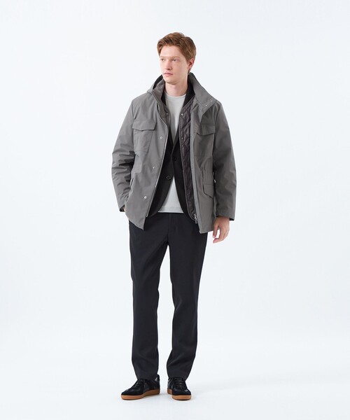 MACKINTOSH PHILOSOPHY(マッキントッシュ フィロソフィー)の「【WEB&一部店舗限定】BELFAST(ベルファスト) ミリタリーパーカ PERTEX SHIELD 3L(パーテックスシールド スリーレイヤー)(ブルゾン・メンズ・チャコールグレー/ダークネイビー・40/38)」の5枚目の写真