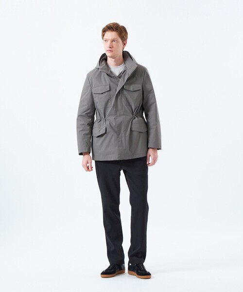 MACKINTOSH PHILOSOPHY(マッキントッシュ フィロソフィー)の「【WEB&一部店舗限定】BELFAST(ベルファスト) ミリタリーパーカ PERTEX SHIELD 3L(パーテックスシールド スリーレイヤー)(ブルゾン・メンズ・チャコールグレー/ダークネイビー・40/38)」の7枚目の写真