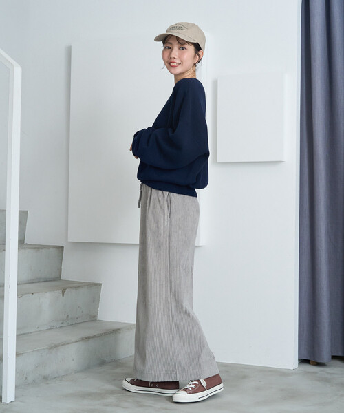 FREAK'S STORE(フリークスストア)の「限定展開 カット コーデュロイ スリット イージー スカート(スカート・レディース・ブラック/ベージュ/ブルー/ピンク/ナチュラル/ライトグレー/ブラウン・MEDIUM/SMALL)」の10枚目の写真