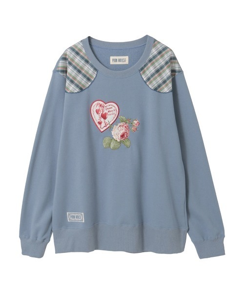 PINK HOUSE(ピンクハウス)の「クイーンメアリーズ刺繍スウェット(スウェット・レディース・ブラック/レッド/パープル/アイボリー/ブルー・フリー)」の3枚目の写真