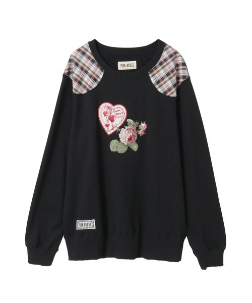 PINK HOUSE(ピンクハウス)の「クイーンメアリーズ刺繍スウェット(スウェット・レディース・ブラック/レッド/パープル/アイボリー/ブルー・フリー)」の2枚目の写真