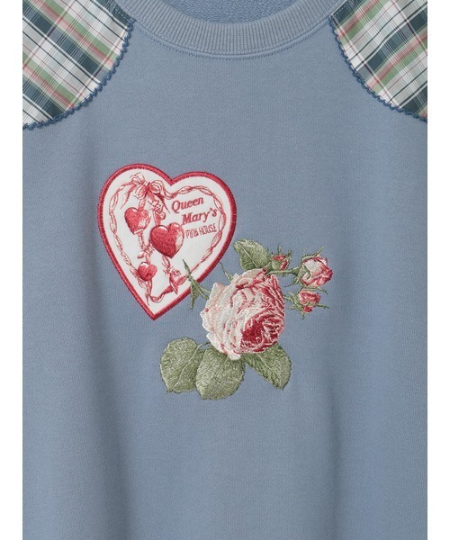 PINK HOUSE(ピンクハウス)の「クイーンメアリーズ刺繍スウェット(スウェット・レディース・ブラック/レッド/パープル/アイボリー/ブルー・フリー)」の7枚目の写真