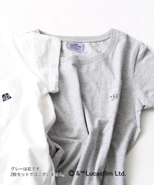 coen(コーエン)の「STAR WARS-ワッペンポケT(Tシャツ/カットソー・レディース・オフホワイト/グレー・LARGE/MEDIUM)」の1枚目の写真