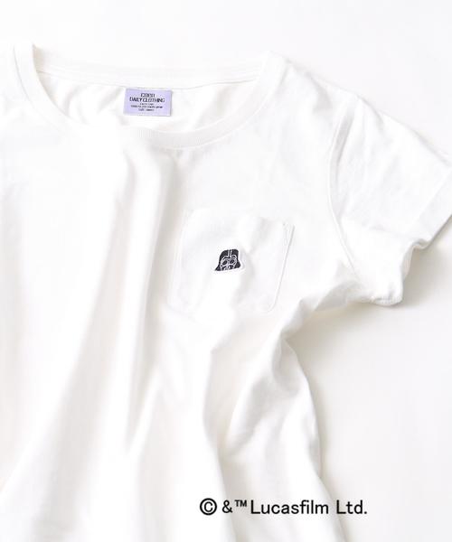 coen(コーエン)の「STAR WARS-ワッペンポケT(Tシャツ/カットソー・レディース・オフホワイト/グレー・LARGE/MEDIUM)」の2枚目の写真