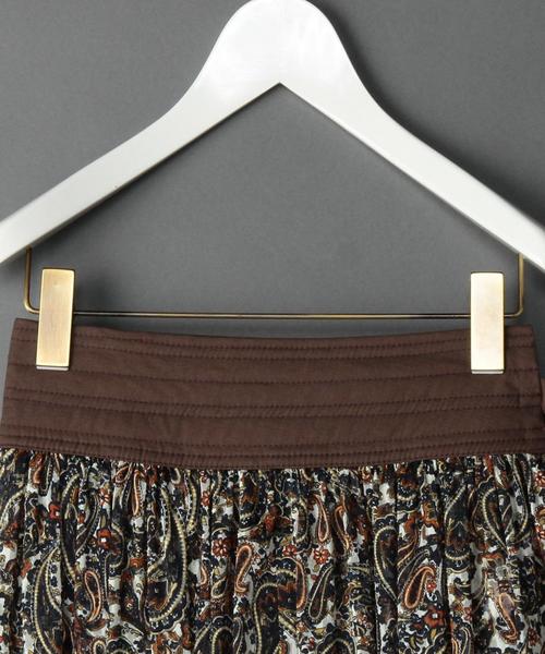 BEAUTY&YOUTH UNITED ARROWS（ビューティーアンドユースユナイテッドアローズ）の「＜6(ROKU)＞PAISLEY MAXI SKIRT/ﾏｷｼｽｶｰﾄ ：（スカート・レディース・ネイビー/レッド・38/36）」の4枚目の写真