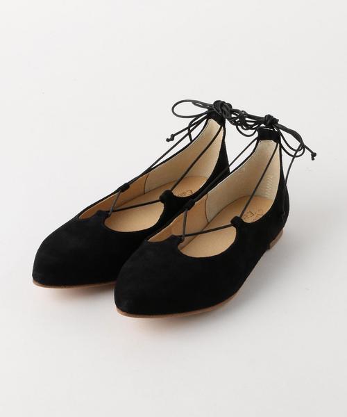 Another Edition（アナザーエディション）の「レースアップフラット/AEBFC LaceUP FLT●（パンプス・レディース・ナチュラル/ブラック/ワインレッド・LARGE/MEDIUM/SMALL）」の2枚目の写真