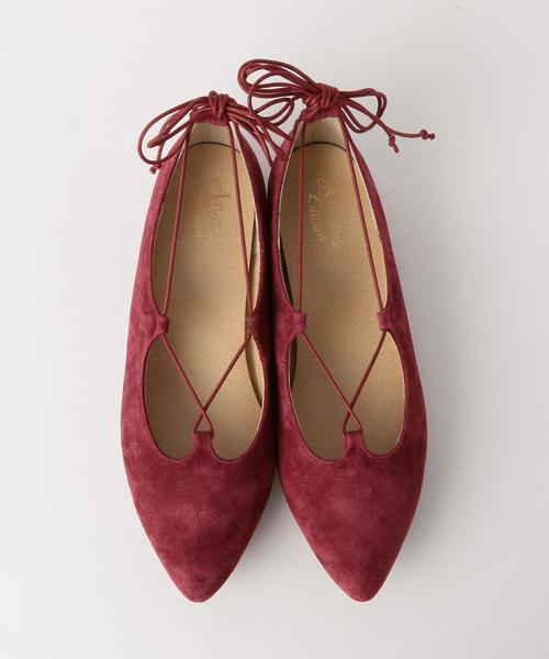 Another Edition（アナザーエディション）の「レースアップフラット/AEBFC LaceUP FLT●（パンプス・レディース・ナチュラル/ブラック/ワインレッド・LARGE/MEDIUM/SMALL）」の6枚目の写真