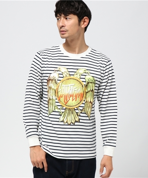 ALDIES(アールディーズ)の「Satisfaction Long T サティスファクション ロングスリーブT(Tシャツ/カットソー・メンズ・ブラック/ホワイト/ブルー系その他/ホワイト系その他・MEDIUM/SMALL/LARGE)」の2枚目の写真