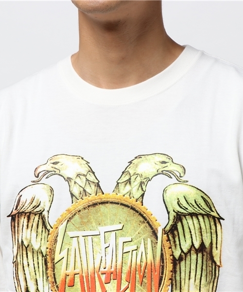 ALDIES(アールディーズ)の「Satisfaction Long T サティスファクション ロングスリーブT(Tシャツ/カットソー・メンズ・ブラック/ホワイト/ブルー系その他/ホワイト系その他・MEDIUM/SMALL/LARGE)」の9枚目の写真