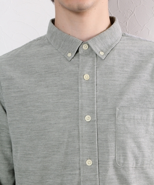 GLOBAL WORK（グローバルワーク）の「コーデュロイシャツ長袖/727667（シャツ/ブラウス・メンズ・グレー/ベージュ/ネイビー・X-LARGE/MEDIUM/SMALL/LARGE）」の6枚目の写真