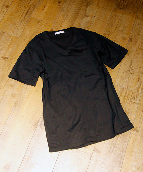 ability(アビリティ)の「HAAG ハーグ / 天竺Vネック半袖ポケットTシャツ(Tシャツ/カットソー・メンズ・グレー/ホワイト/ネイビー・MEDIUM/LARGE)」の3枚目の写真