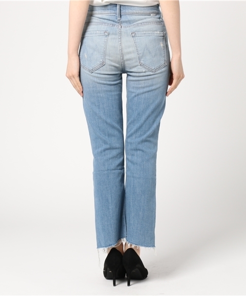 MOTHER/マザー BLUE INSIDER CROP デニム26 The Insider Crop Step Fray - Out Of The Blue | MOTHER DENIM