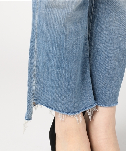 MOTHER/マザー BLUE INSIDER CROP デニム26 The Insider Crop Step Fray - Out Of The Blue | MOTHER DENIM