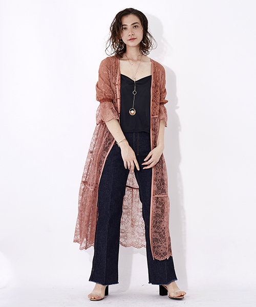 UNITED TOKYO（ユナイテッドトウキョウ）の「レースマキシロングワンピ（ワンピース・レディース・グリーン/ピンク/ブラック・1）」の17枚目の写真