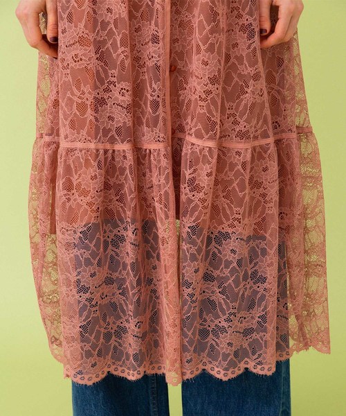 UNITED TOKYO（ユナイテッドトウキョウ）の「レースマキシロングワンピ（ワンピース・レディース・グリーン/ピンク/ブラック・1）」の20枚目の写真