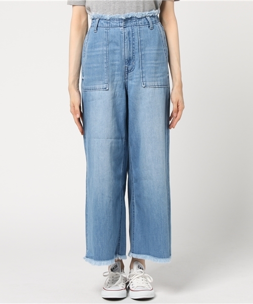 LBC（エルビーシー）の「デニムウエストフリンジパンツ（デニムパンツ・レディース・ブルー/ライトブルー・LARGE/MEDIUM）」の10枚目の写真