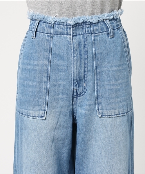 LBC（エルビーシー）の「デニムウエストフリンジパンツ（デニムパンツ・レディース・ブルー/ライトブルー・LARGE/MEDIUM）」の5枚目の写真