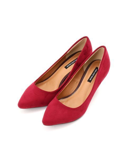 NATURAL BEAUTY BASIC（ナチュラルビューティーベーシック）の「【JJ 12月号掲載】ポインテッドスエードライクパンプス（パンプス・レディース・ブラック/グレー/ボルドー/ベージュ/パープル・23.0cm/23.5cm/24.0cm/24.5cm）」の8枚目の写真