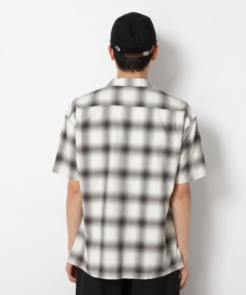 RAGEBLUE（レイジブルー）の「オープンカラーチェックシャツ/765423（シャツ/ブラウス・メンズ・ブルー/ブラック・LARGE/SMALL/MEDIUM）」の7枚目の写真
