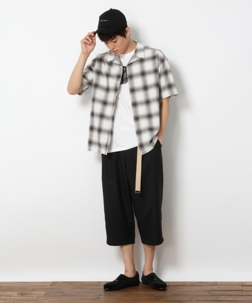 RAGEBLUE（レイジブルー）の「オープンカラーチェックシャツ/765423（シャツ/ブラウス・メンズ・ブルー/ブラック・LARGE/SMALL/MEDIUM）」の6枚目の写真