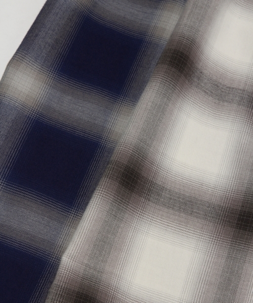 RAGEBLUE（レイジブルー）の「オープンカラーチェックシャツ/765423（シャツ/ブラウス・メンズ・ブルー/ブラック・LARGE/SMALL/MEDIUM）」の5枚目の写真
