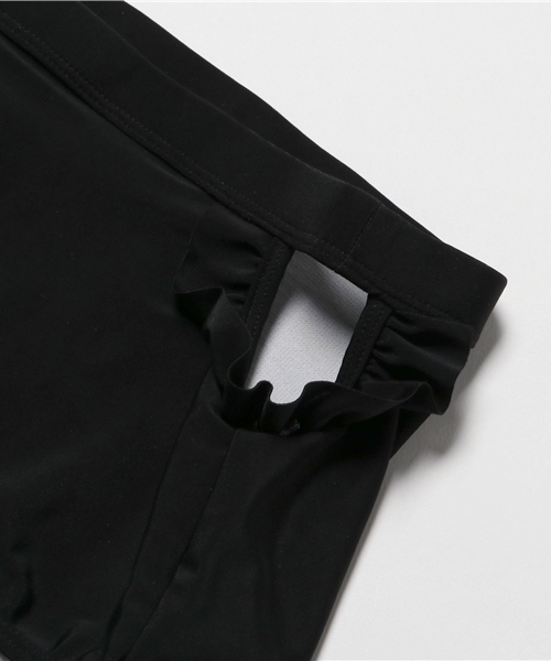 KOBE LETTUCE（コウベレタス）の「フラワーレースビスチェ＋ハイウエストパンツビキニ（水着・レディース・ピンク/ラベンダー/ブラック/サックスブルー・FREE）」の8枚目の写真