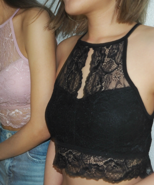 GYDA（ジェイダ）の「アメスリレースビスチェ（その他トップス・レディース・ブラック/オフホワイト/ピンク・FREE）」の3枚目の写真