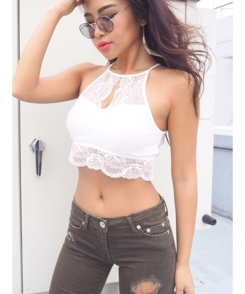 GYDA（ジェイダ）の「アメスリレースビスチェ（その他トップス・レディース・ブラック/オフホワイト/ピンク・FREE）」の8枚目の写真