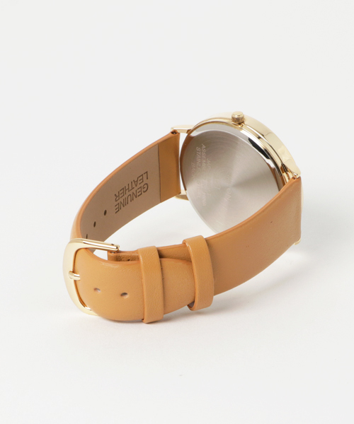 SALON（サロン）の「ラウンドフェイスウォッチ（アナログ腕時計・レディース・ブラウン/キャメル/ブラック・FREE）」の4枚目の写真