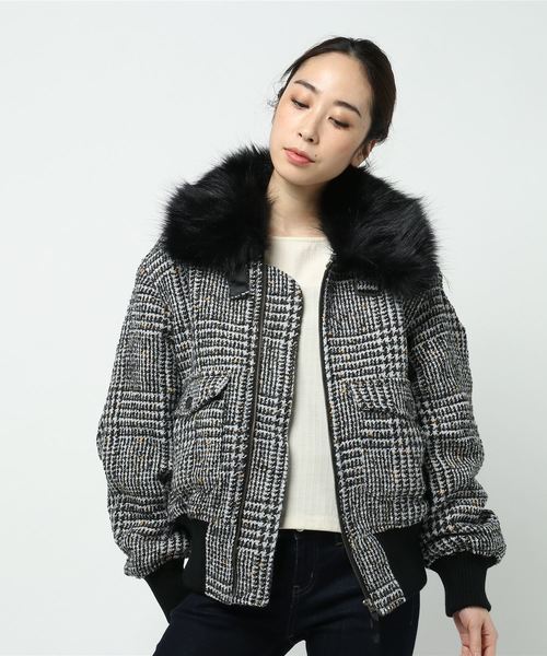SLY（スライ）の「TWEED BOMBER BZ（ブルゾン）」 - WEAR