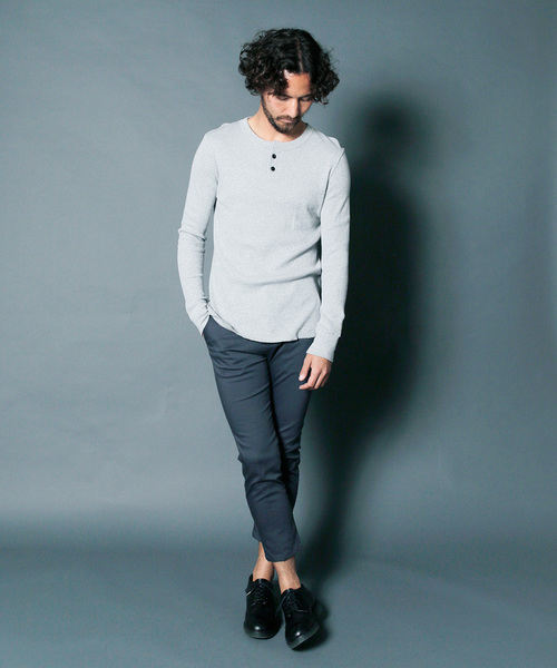 Magine(マージン)の「STRETCH TWILL CROPPED TAPERED 9L PANTS:ストレッチ ツイル クロップドテーパード9Lパンツ(チノパンツ・メンズ・チャコールグレー/ブラック/ベージュ/ネイビー・44/46/48)」の16枚目の写真