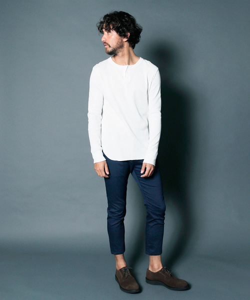 Magine(マージン)の「STRETCH TWILL CROPPED TAPERED 9L PANTS:ストレッチ ツイル クロップドテーパード9Lパンツ(チノパンツ・メンズ・チャコールグレー/ブラック/ベージュ/ネイビー・44/46/48)」の21枚目の写真