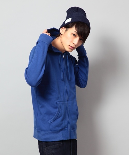 WEGO（ウィゴー）の「WEGO/裏毛カラーZIPパーカー（パーカー・メンズ・オフホワイト/ブラック/杢グレー/ケリー/ネイビー/マスタード/ピンク系その他/レッド・SMALL/MEDIUM/LARGE）」の19枚目の写真