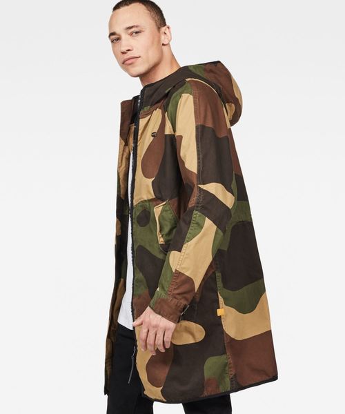 G-STAR(ジースター)の「Strett Hooded Parka(モッズコート・メンズ・グリーン系カモフラージュ・SMALL/MEDIUM/X-SMALL)」の2枚目の写真
