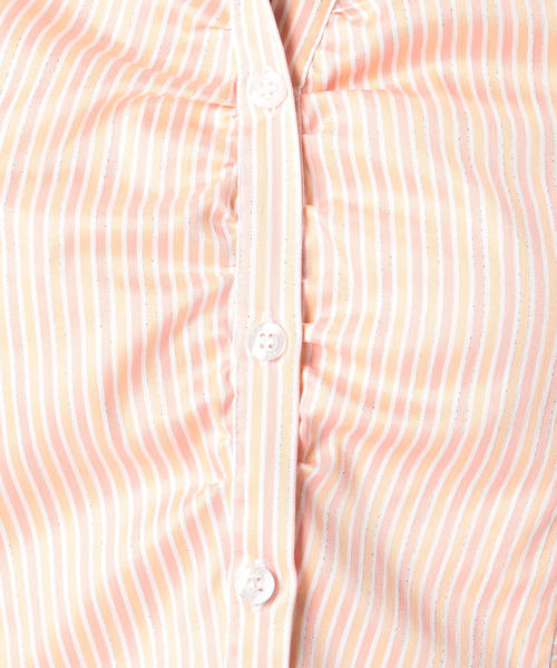 NARACAMICIE（ナラカミーチェ）の「ダブルストライプスタンドカラー七分袖シャツ（シャツ/ブラウス・レディース・ブルー/ネイビー/ピンク・LARGE/MEDIUM/SMALL）」の12枚目の写真