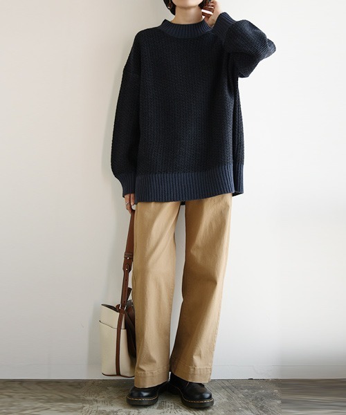 and it_(アンドイット)の「ストレッチツイルセミワイドパンツ(その他パンツ・レディース・ブラック/カーキ/ベージュ・LL/L/3L/M/4L)」の12枚目の写真
