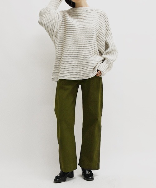 and it_(アンドイット)の「ストレッチツイルセミワイドパンツ(その他パンツ・レディース・ブラック/カーキ/ベージュ・LL/L/3L/M/4L)」の9枚目の写真