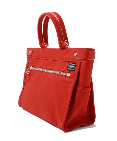 PORTER（ポーター）の「PORTER GIRL NAKED TOTE BAG SMALL <B印 YOSHIDA SELECT>（トートバッグ・レディース・ベージュ/レッド/ネイビー・ONE SIZE）」の4枚目の写真