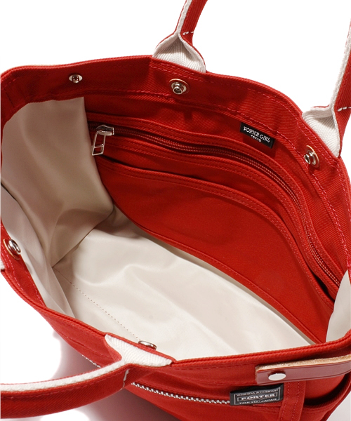PORTER（ポーター）の「PORTER GIRL NAKED TOTE BAG SMALL <B印 YOSHIDA SELECT>（トートバッグ・レディース・ベージュ/レッド/ネイビー・ONE SIZE）」の10枚目の写真