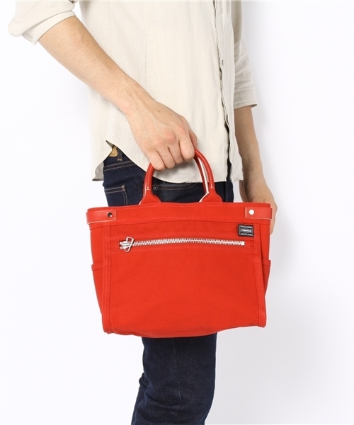 PORTER（ポーター）の「PORTER GIRL NAKED TOTE BAG SMALL <B印 YOSHIDA SELECT>（トートバッグ・レディース・ベージュ/レッド/ネイビー・ONE SIZE）」の12枚目の写真