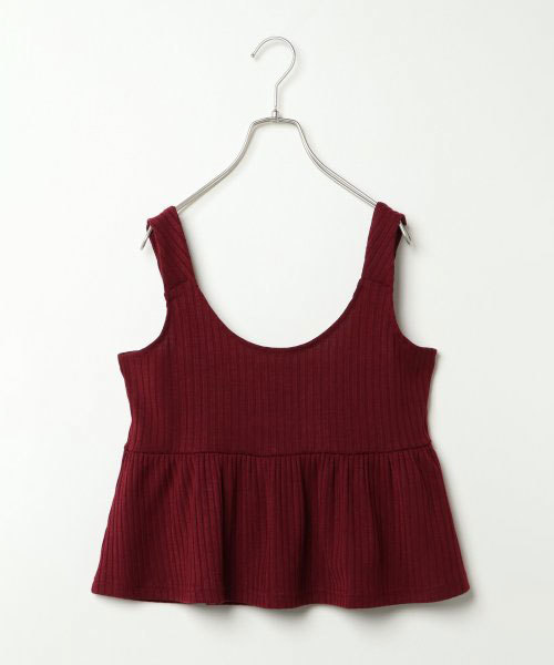 VENCEEXCHANGE（ヴァンスエクスチェンジ）の「リブトップス（Tシャツ/カットソー・レディース・グレー/ブラック/ベージュ/ボルドー・M）」の4枚目の写真