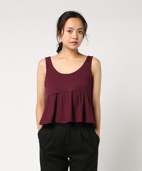 VENCEEXCHANGE（ヴァンスエクスチェンジ）の「リブトップス（Tシャツ/カットソー・レディース・グレー/ブラック/ベージュ/ボルドー・M）」の10枚目の写真