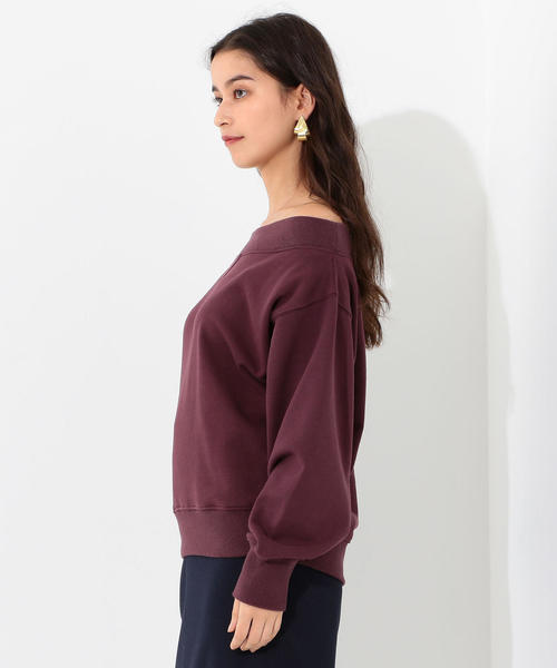 Jewel Changes(ジュエルチェンジズ)の「SMF オフショルダー ウラケ プルオーバー / スウェット(スウェット・レディース・ダークブラウン/ブラック/ベージュ・FREE)」の7枚目の写真