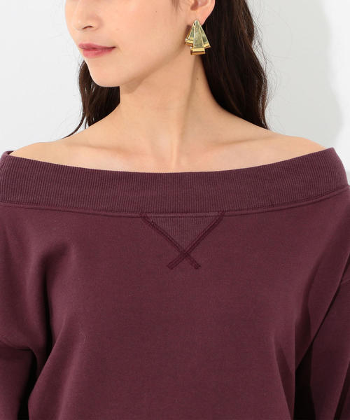 Jewel Changes(ジュエルチェンジズ)の「SMF オフショルダー ウラケ プルオーバー / スウェット(スウェット・レディース・ダークブラウン/ブラック/ベージュ・FREE)」の5枚目の写真