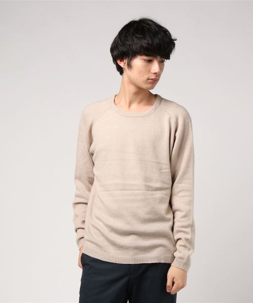 SEVENDAYS=SUNDAY（セブンデイズサンデイ）の「・ウォッシャブルラムウール混ニットプルオーバー（ニット/セーター・メンズ・ベージュ/パープル/ネイビー/グレー/カーキ/オレンジ・M/L）」の3枚目の写真